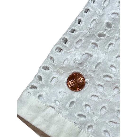 Francesca's Sleeveless Eyelet Lace White Lined  Sheath Dress SMALL Vanilla Girl - Picture 14 of 15